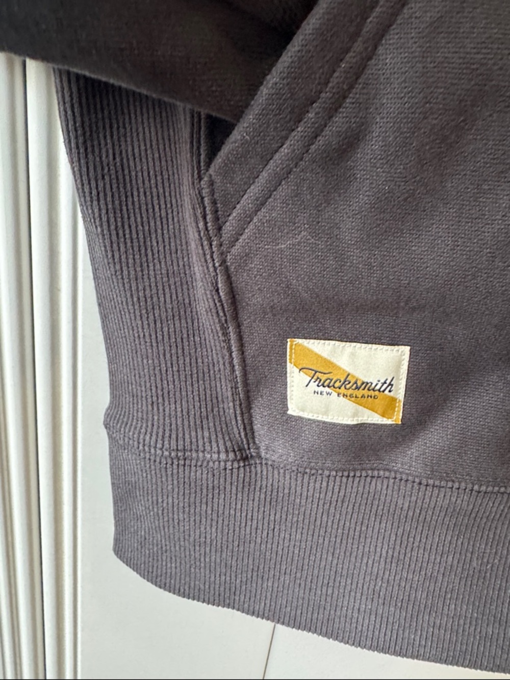 New Men's Tracksmith Trackhouse Dark Grey Full-Zip Hoody - Picture 2 of 6